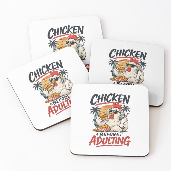 Item preview, Chicken Before Adulting Funny Chicken – Retro Fast Food Humor  designed and sold by Pastexchange.
