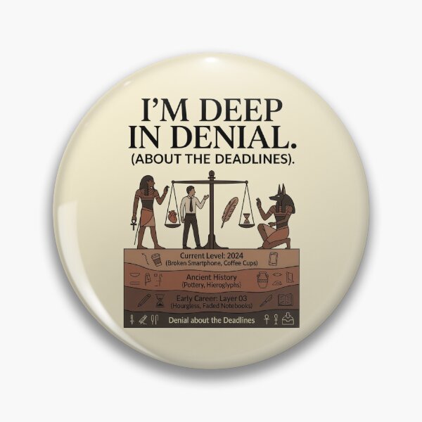 Item preview, Deep in Denial Deadlines Archaeology Scarf designed and sold by EIPTOW.