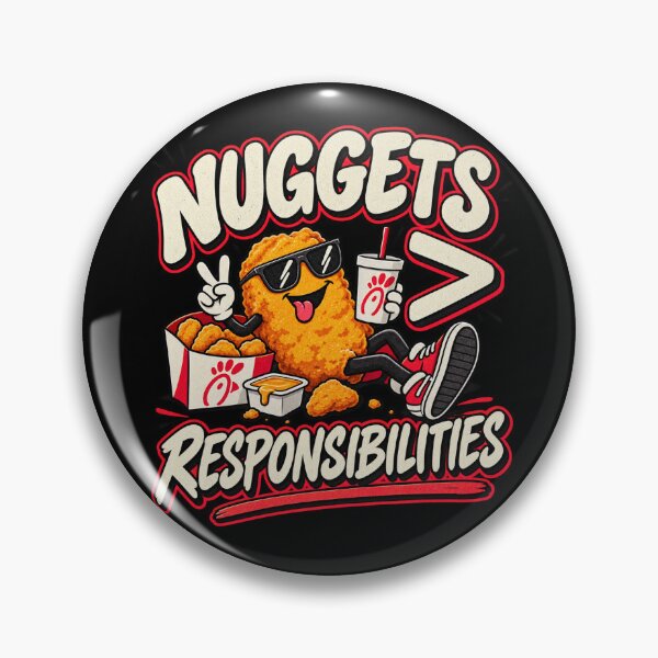 Item preview, Nuggets > Responsibilities Funny Chicken Nugget - Retro Food Lover  designed and sold by Pastexchange.