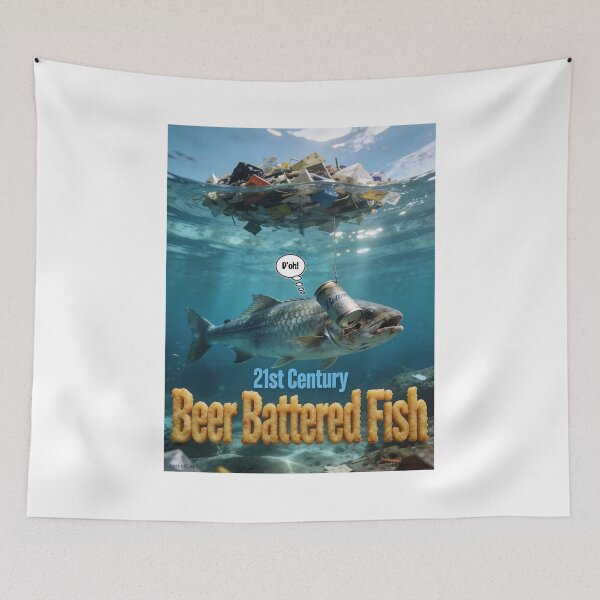 Item preview, Beer Battered Fish Print designed and sold by Lichentroupe63.