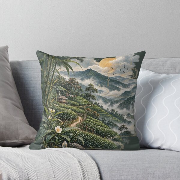Item preview, Hill Quiet Misty Mountain Landscape Art designed and sold by StoneOak.