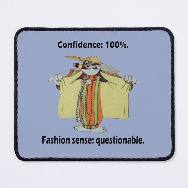 Item preview, Confidence 100% Fashion Sense Questionable Funny Cat Sticker designed and sold by toonic70.