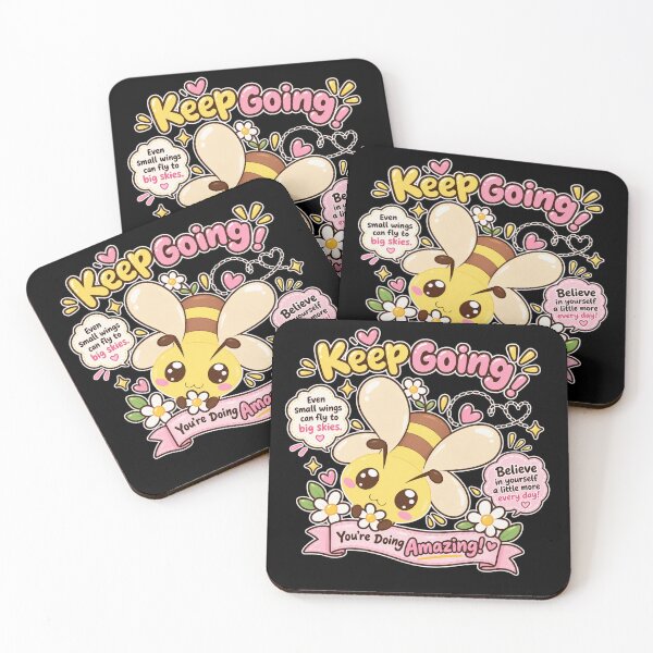 Item preview, Keep Going Cute Bee – You’re Doing Amazing Kawaii Motivational Design designed and sold by MathuraPresent.