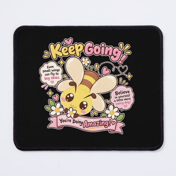 Item preview, Keep Going Cute Bee – You’re Doing Amazing Kawaii Motivational Design designed and sold by MathuraPresent.