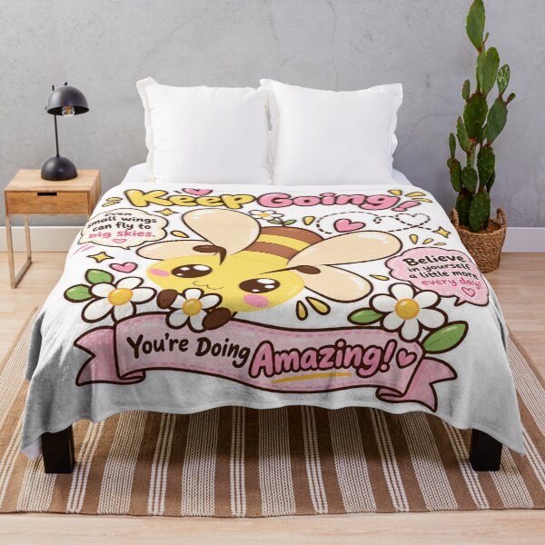 Item preview, Keep Going Cute Bee – You’re Doing Amazing Kawaii Motivational Design designed and sold by MathuraPresent.