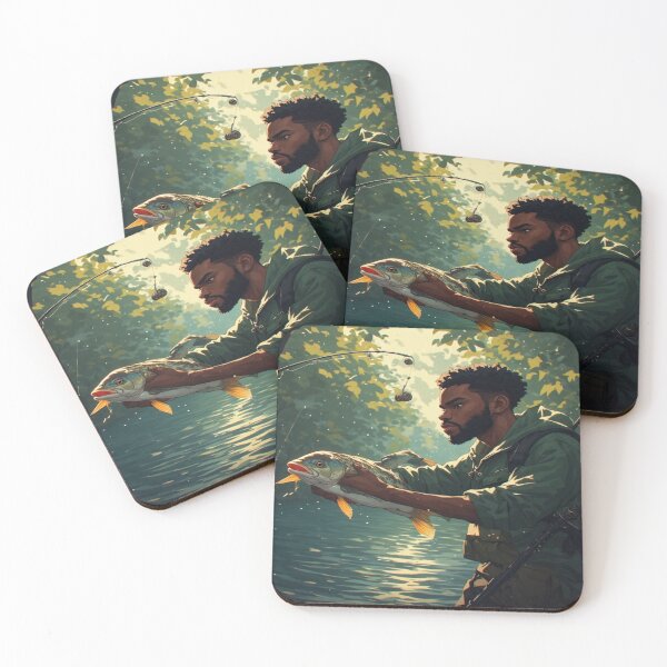 Item preview, Black Man Who Loves Fishing Every Summer Day designed and sold by vawnbillionaire.