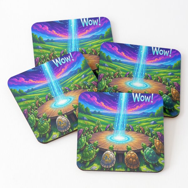 Item preview, Trippy Turtles Council with Magical UFO Light Beam designed and sold by Breezes-of-Ida.