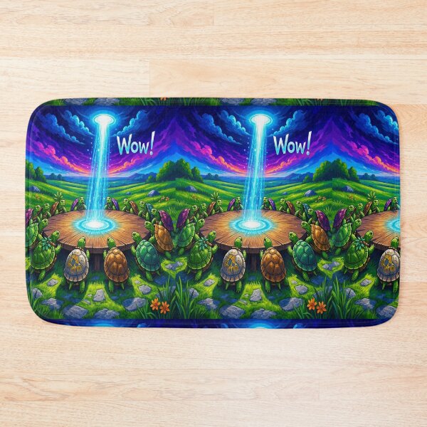 Item preview, Trippy Turtles Council with Magical UFO Light Beam designed and sold by Breezes-of-Ida.