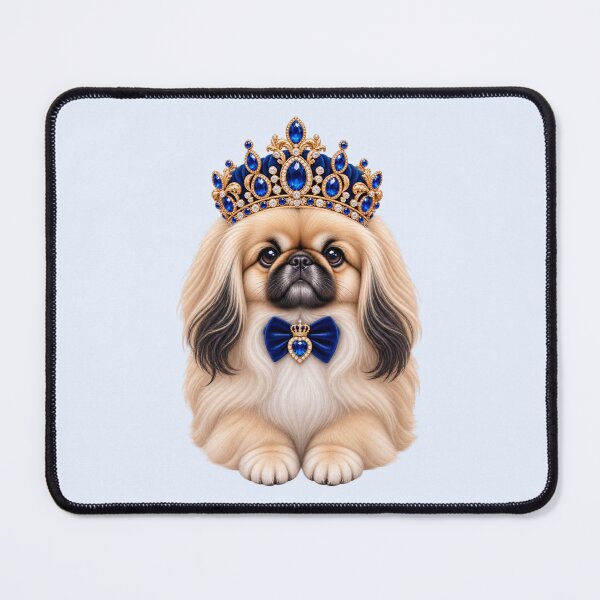 Item preview, Royal Pekingese – King Dog with Blue Crown designed and sold by HO•Designs.