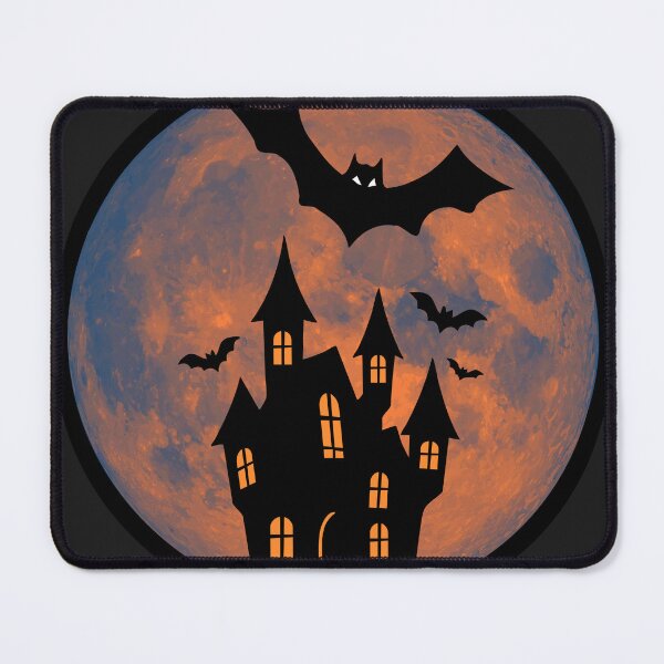 Item preview, Halloween Haunted House Orange Full Moon Glow designed and sold by aliyeus.