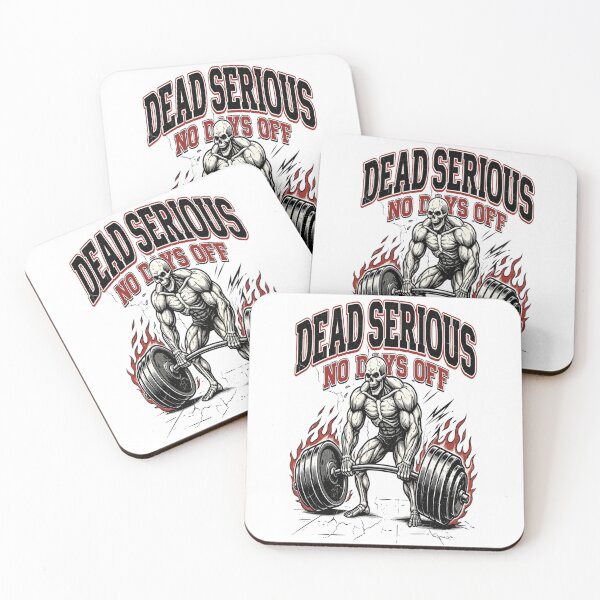 Item preview, Dead Serious – No Days Off Skeleton Deadlift Gym Graphic designed and sold by Wild-Rebel.