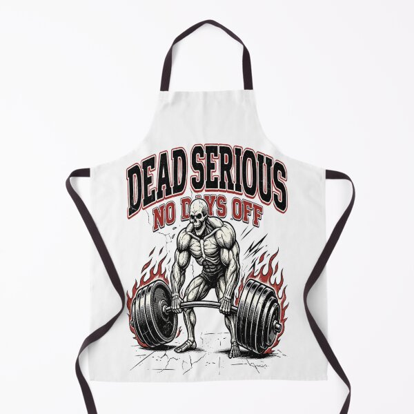 Item preview, Dead Serious – No Days Off Skeleton Deadlift Gym Graphic designed and sold by ihebaouadi.