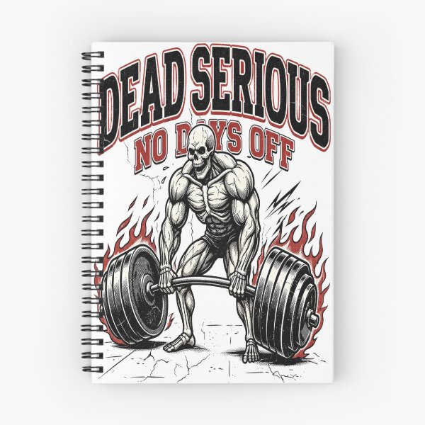 Item preview, Dead Serious – No Days Off Skeleton Deadlift Gym Graphic designed and sold by Wild-Rebel.