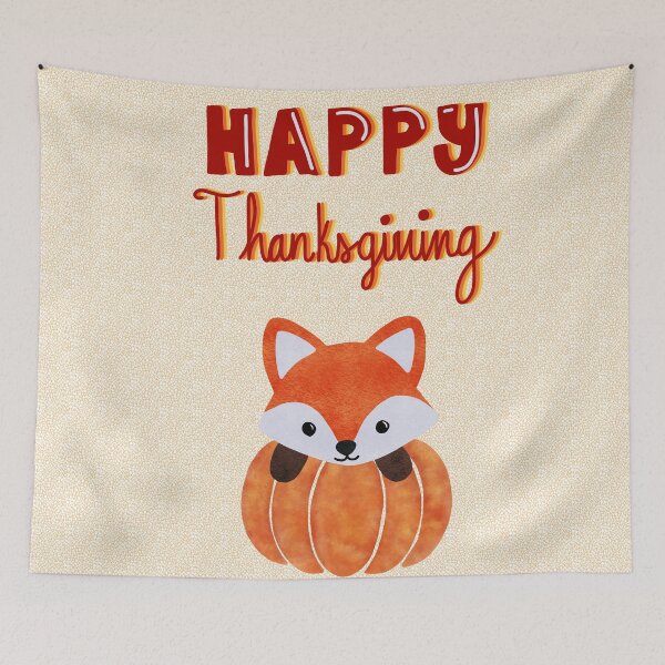 Item preview, Happy Thanksgiving fox designed and sold by Ana Gorozpe.