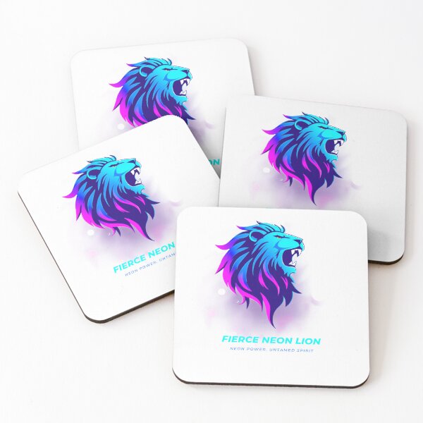 Item preview, fierce neon lion design  designed and sold by Morty'sArt.