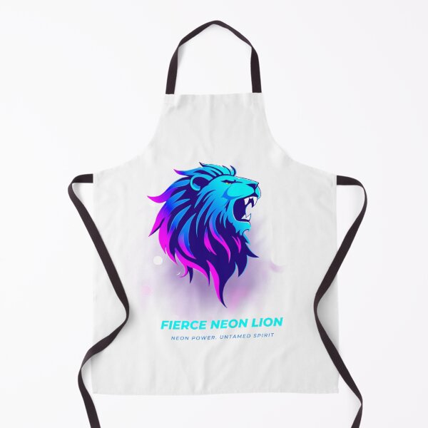 Item preview, fierce neon lion design  designed and sold by Morty'sArt.