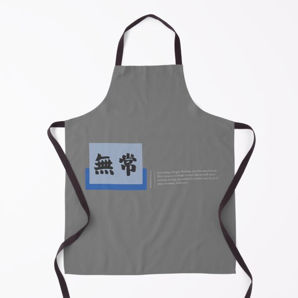 Item preview, Impermanence – Chinese Calligraphy Philosophy Art | Blue Grey Minimalist Typography | Zen Buddhist Wall Art | 無常 designed and sold by liveinbeauty.