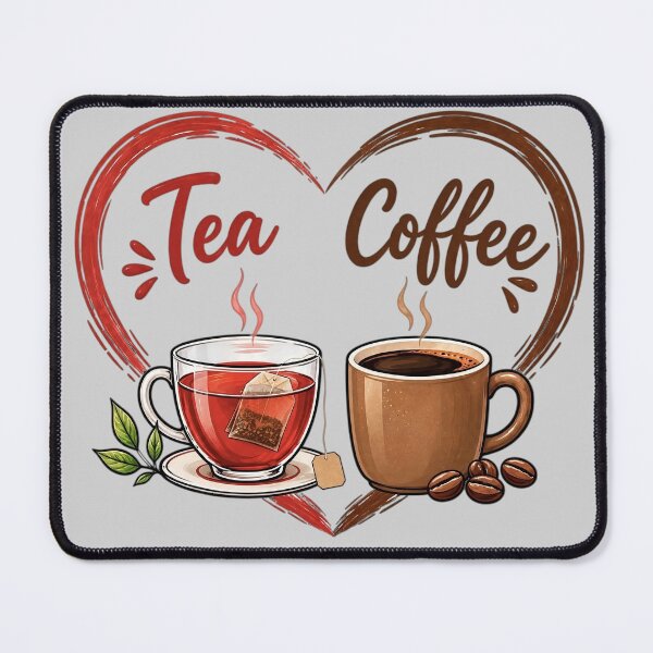 Item preview, Cute Coffee & Tea Heart Lovers Gift designed and sold by 3B-Store.