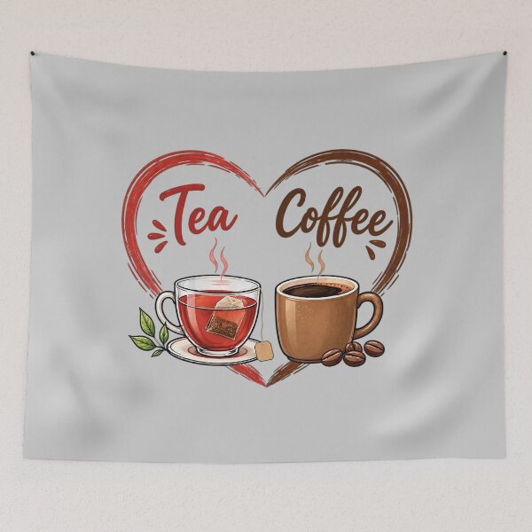 Item preview, Cute Coffee & Tea Heart Lovers Gift designed and sold by 3B-Store.