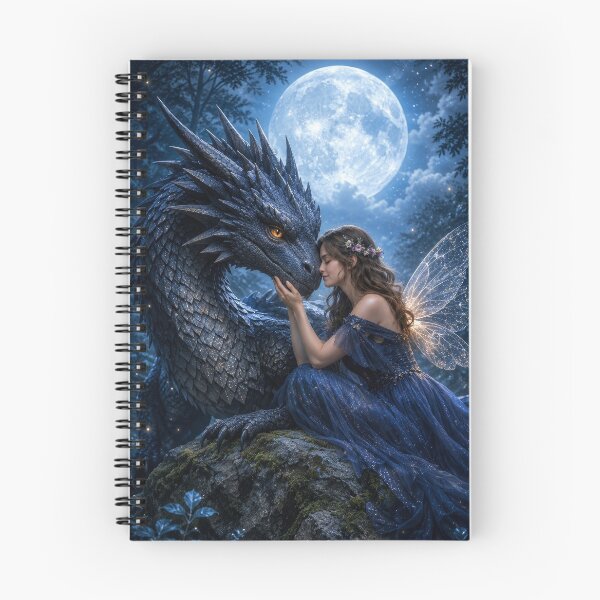 Artikelvorschau, Monddrache und Feen-Fantasykunst | Verzauberte Nachtdrachen-Wandkunst entworfen und verkauft von DrakariArt.