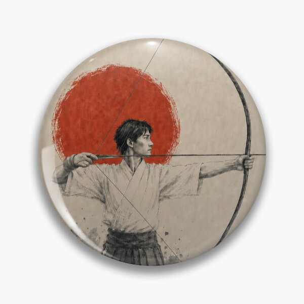 Item preview, Kyudo 弓道 - Japanese Archery Sumi-e Ink Painting designed and sold by KeisJapan.