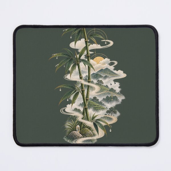 Item preview, Bamboo Mist Zen Landscape Art designed and sold by StoneOak.