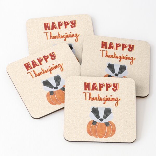 Item preview, Happy thanksgiving badger designed and sold by Ana Gorozpe.