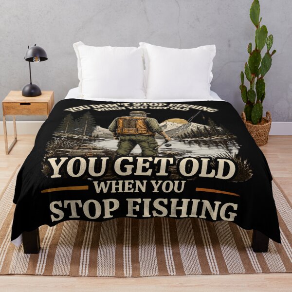 Item preview, You Don't Stop Fishing When You Get Old. You Get Old When You Stop Fishing Vintage Angler Apparel designed and sold by LeSoniPapaPrint.