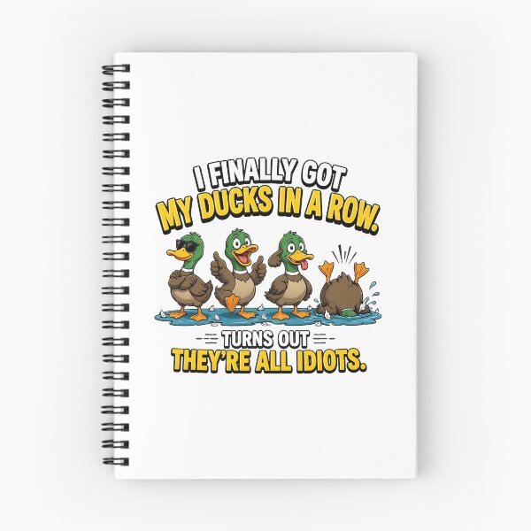 Item preview, Funny Ducks In A Row Idiots Sarcastic Humor designed and sold by leocreatives.