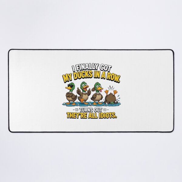 Item preview, Funny Ducks In A Row Idiots Sarcastic Humor designed and sold by leocreatives.