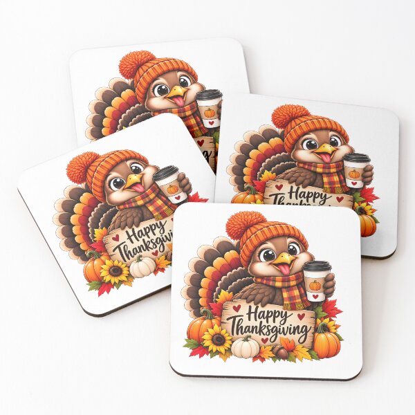 Item preview, Cute Happy Thanksgiving Turkey Pumpkin Fall Vibes designed and sold by TinyWeird.