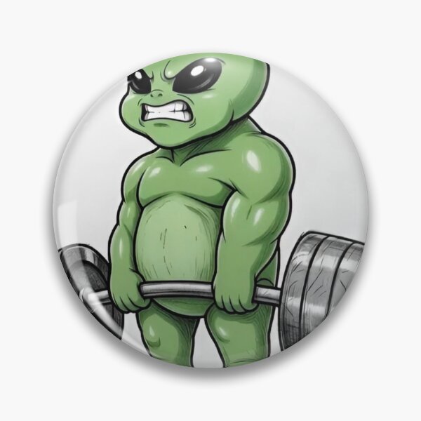Item preview, Cute Buff Alien Deadlifting | TEDDY BUFF designed and sold by Investla.