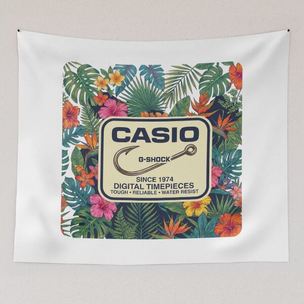 Item preview, Tropical Floral Casio G-Shock Fishhook Artwork designed and sold by HAPPY'S-TEE-MART.