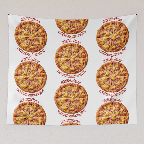 Item preview, I Fell in Love with the Pizza Girl - Pineapple Pizza - Red/Cream designed and sold by midnitesnack.