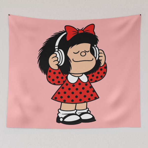 Item preview, Mafalda escuchando música designed and sold by JarquinDD.