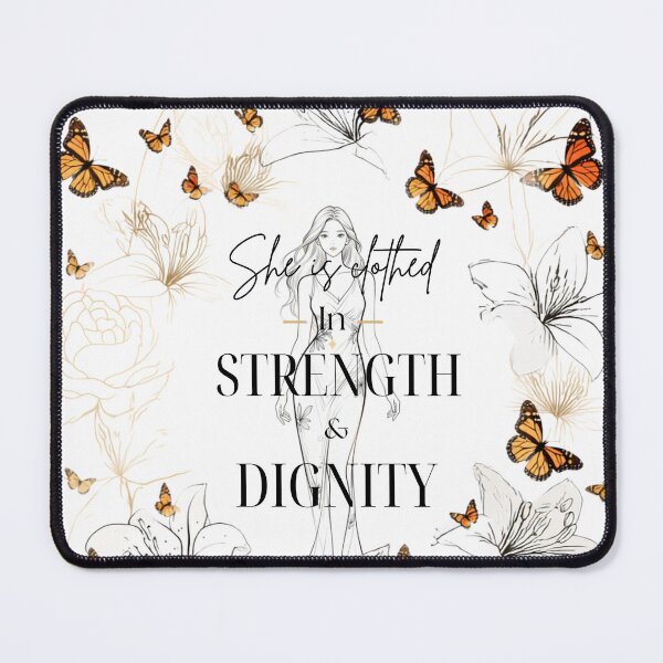 Item preview, She Is Clothed In Strength Scripture Print designed and sold by ChereseSantiago.