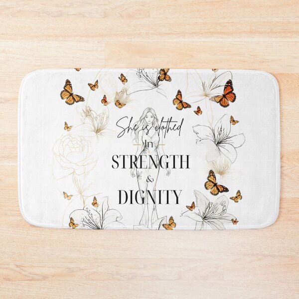 Item preview, She Is Clothed In Strength Scripture Print designed and sold by ChereseSantiago.