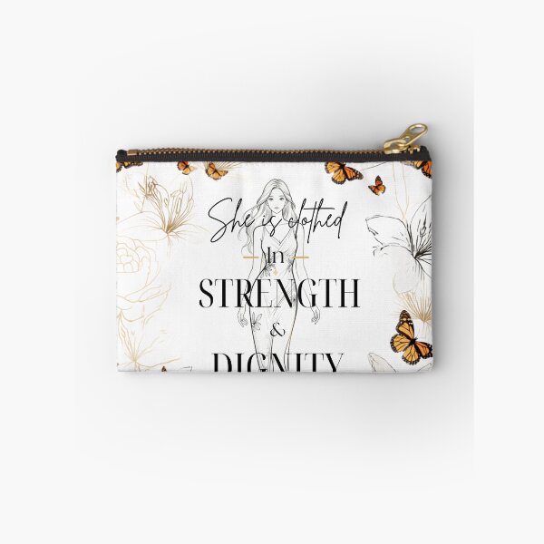 Item preview, She Is Clothed In Strength Scripture Print designed and sold by ChereseSantiago.