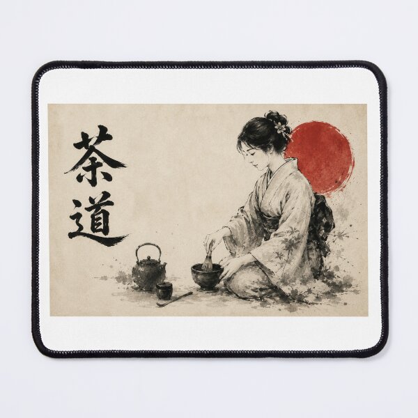 Item preview, Sado 茶道 - Japanese Tea Ceremony Sumi-e Ink Painting designed and sold by KeisJapan.