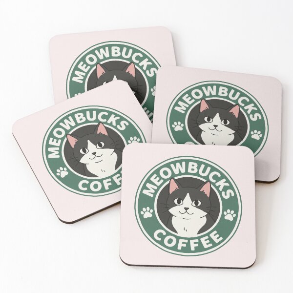 Item preview, Meowbucks Coffee Cute Tuxedo Cat  designed and sold by wingoo22.