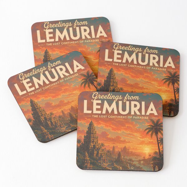 Item preview, Greetings from Lemuria Vintage Travel Poster designed and sold by Extravanganzza.