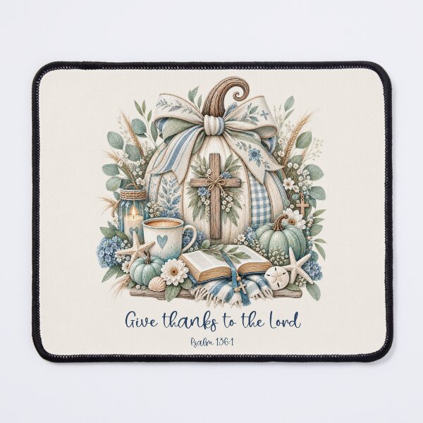 Item preview, Give Thanks to the Lord — Psalm 136:1 Scripture Art | Christian Gratitude Design designed and sold by Grace Works Studio by Kelly Florence .