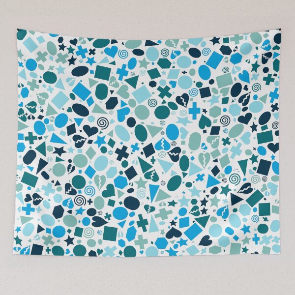 Item preview, Playful Geometry Cool Aqua designed and sold by TexSta.