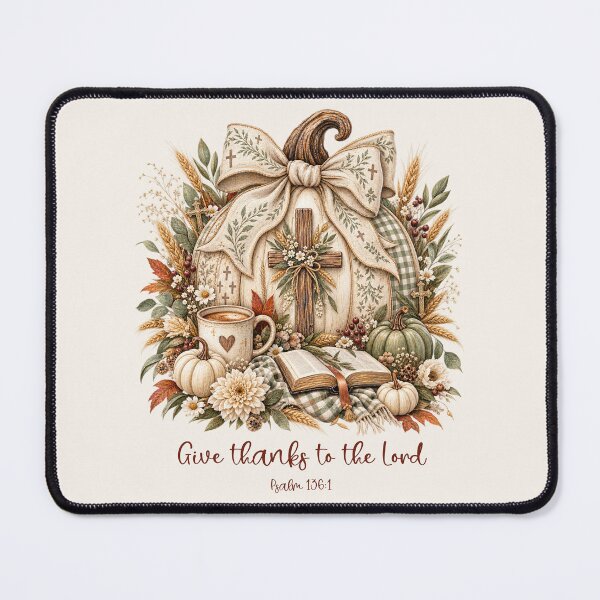 Item preview, Give Thanks to the Lord — Psalm 136:1 Scripture Art | Christian Gratitude Design designed and sold by Grace Works Studio by Kelly Florence .
