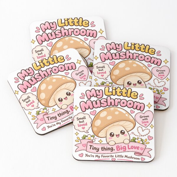 Item preview, My Little Mushroom – Tiny Thing Big Love Cute Kawaii Mushroom designed and sold by MathuraPresent.