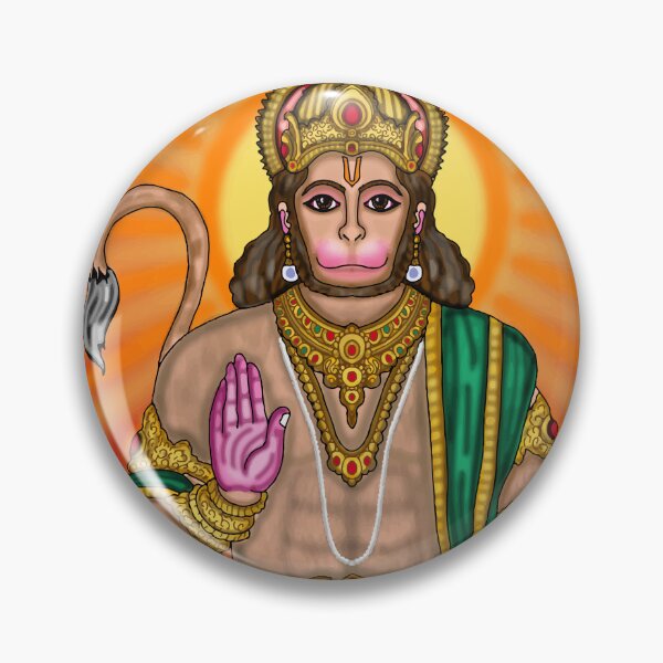 Item preview, Lord Hanuman Digital Drawing | Powerful Hindu God Artwork & Devotional Illustration designed and sold by Harshit_Digital_Arts.