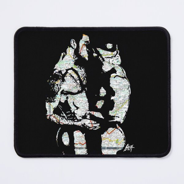 Item preview, Cantal Embrace – French Hairy, Tattooed & Muscled Gay Men Kiss Map Art designed and sold by NLMKArtStudio.