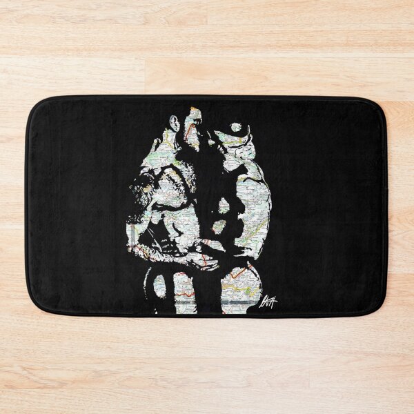 Item preview, Cantal Embrace – French Hairy, Tattooed & Muscled Gay Men Kiss Map Art designed and sold by NLMKArtStudio.