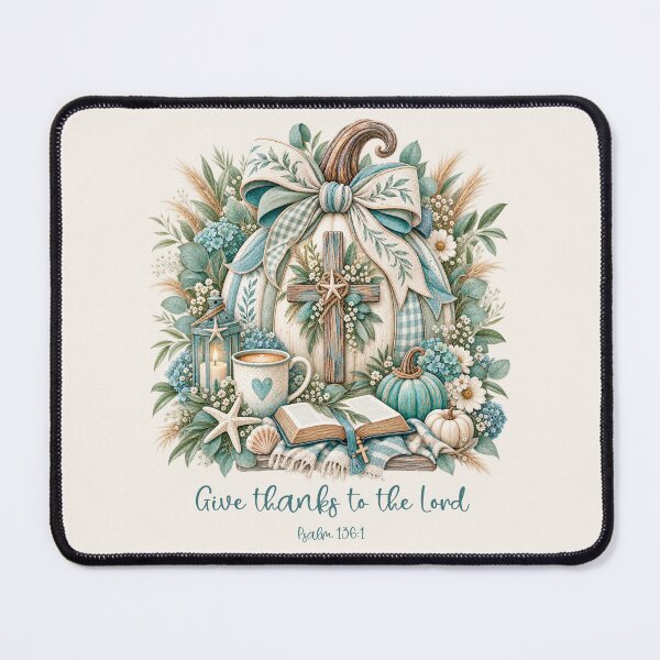 Item preview, Give Thanks to the Lord — Psalm 136:1 Scripture Art | Christian Gratitude Design designed and sold by Grace Works Studio by Kelly Florence .