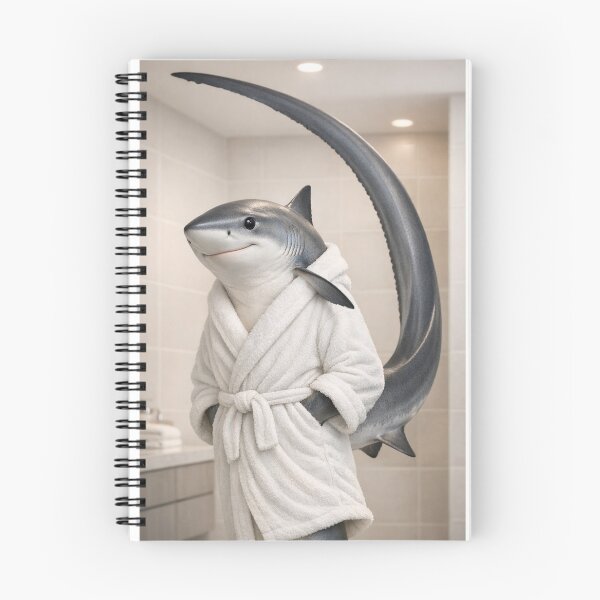 Item preview, Thresher Shark Wearing a Bathrobe designed and sold by Sillytoe.